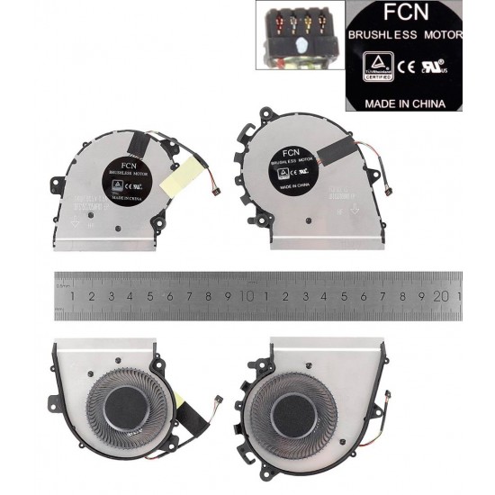 PAR DE VENTILADORES CPU + GPU LENOVO YOGA 530-14IKB 530-14ISK 530-14ARR FLEX 6-14IKB SERIES | DFS150705BR0T FKJH DFS150705AF0T FKGH LENOVO 12196