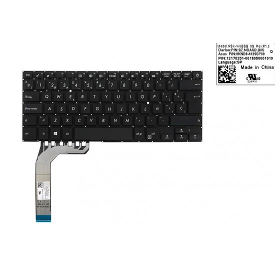 TECLADO ESPAÑOL ASUS X407 X407U X407M X407MA X407UBR X407UA X407UB A407 SERIES SIN FRAME | 0KNB0-4129SP00 ASUS 11940