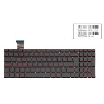 TECLADO PORTATIL ESPAÑOL ASUS ROG GL552JX GL552VL GL552VW GL552VX SERIES NEGRO SIN MARCO RETROILUMINADO | SX153962A-SP 9Z.N8BBU.S0Q 0KNB0-662GHU00 0KN0-RZ1HU13