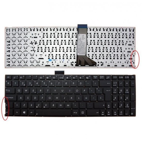 TECLADO ESPAÑOL ASUS K555D K555DA K555DG K555LB K555LF P553M P553S P553SA SERIES | NEGRO SIN MARCO ASUS 04059