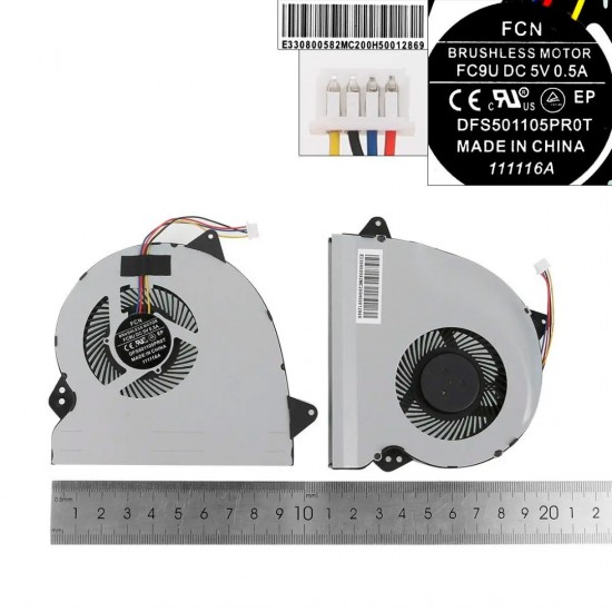 VENTILADOR CPU ASUS GL552JX GL552V GL552VL GL552VW GL552VX SERIES | 13NB09I0P01011 13NB07Z1P01011 ASUS 05146