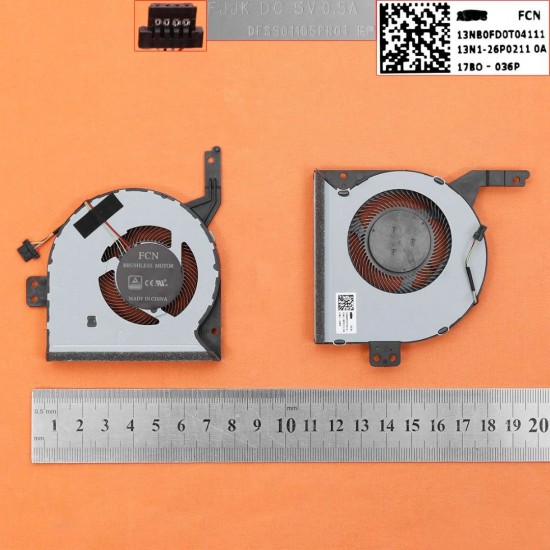 VENTILADOR CPU ASUS X542 K542U A542U X542U FL8000U A580U F580U SERIES | FJJK DFS501105PR0T ASUS 08702