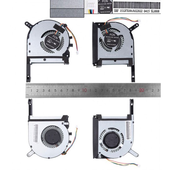 PAR DE VENTILADORES CPU + GPU ASUS TUF GAMING ASUS FX86 FX95G FX705G FX505 SERIES | 13NR00S0M09011 13NR00S0M11111 ASUS 34226