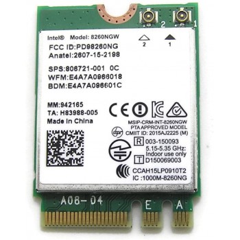 TARJETA WIRELESS WLAN HP ELITEBOOK FOLIO 1040 G3 820 G3 840 G3 ELITE X2 1012 G1 SERIES | 806721-005 806721-001 806722-001