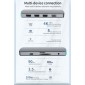ADAPTADOR 8 EN 1 TIPO C A HUB CON PUERTOS TIPO C / PD / USB3.0 / HDMI / SD / TF / AUDIO | BASIX MATE 8 BASIX 12990