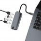 ADAPTADOR 8 EN 1 TIPO C A HUB CON PUERTOS USB-C / USB 3.0 / HDMI / SD / TF / RJ45 | BASIX BYL-2010N3 BASIX 13018