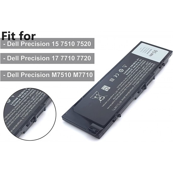 BATERIA DELL PRECISION 15 7510 PRECISION 17 7710 SERIES | MFKVP 0FNY7 451-BBSE GR5D3 T05W1 11.4V/7000MAH