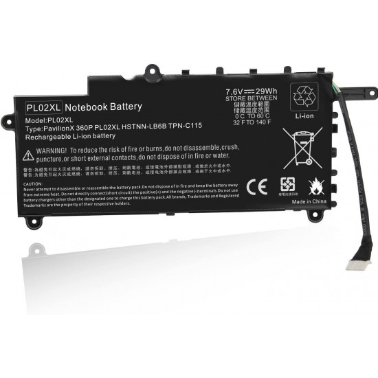 BATERIA COMPATIBLE HP PAVILION X360 11-N 11-K SERIES | 751875-001 PL02XL HSTNN-LB7X HSTNN-LB7J HP 13216