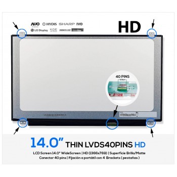 PANTALLA 14.0" AUO B140XTN02.3
