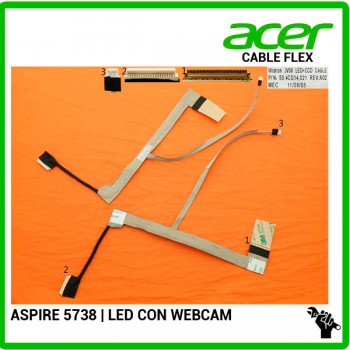 CABLE FLEX DE PANTALLA | ACER ASPIRE 5738 | CON WEBCAM