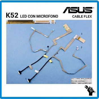 CABLE FLEX DE PANTALLA ASUS K52 LED CON MICRÓFONO