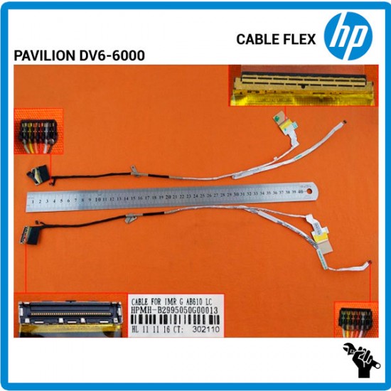 CABLE FLEX DE PANTALLA | HP PAVILION DV6-6000 | SIN WEBCAM HP 04202