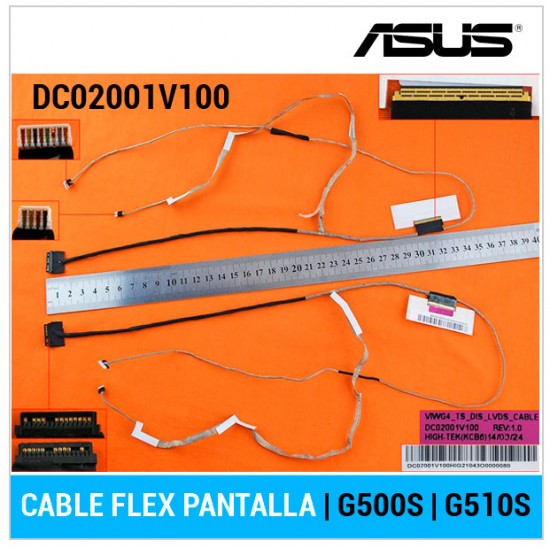 CABLE FLEX DE PANTALLA | LENOVO G500S | DC02001V100 LENOVO 04751