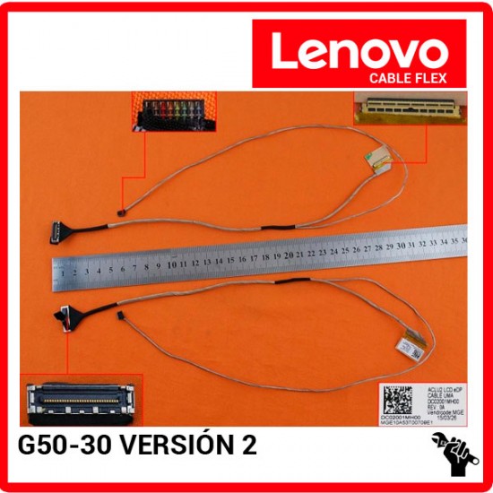 CABLE FLEX DE PANTALLA | LENOVO IDEAPAD G50-30 | VERSIÓN 2 LENOVO 04230
