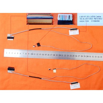 CABLE DE PANTALLA  LENOVO IDEAPAD S510P SERIES MODELO NO TOUCH | 50.4L201.031 50.4L201.002