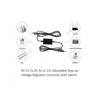 CONVERSOR 5V USB A 9V/12V 5.5mmx2.1mm | SWITCH MANUAL