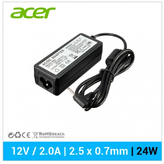 CARGADOR TABLET ACER | 12V / 2.0A | 2.5x0.7mm ACER 05459