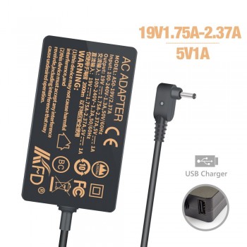 Cargador ASUS ULTRABOOK | 19V / 2.37A | 4.0 x 1.35mm | 40W | PUERTO USB INC.