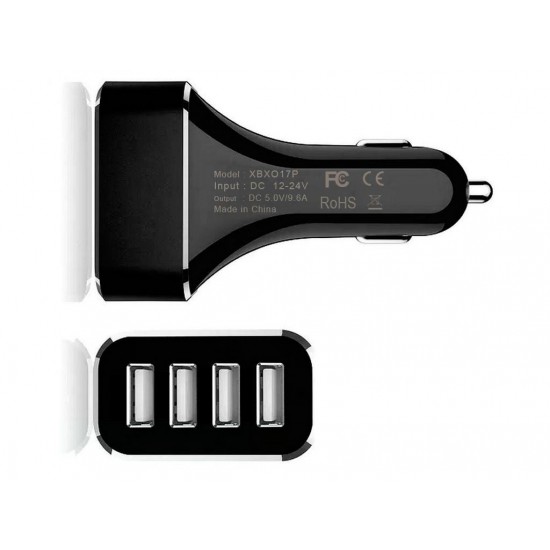 CARGADOR MECHERO CUATRO PUERTOS USB | 9.6A XBX-018 OEM 07470