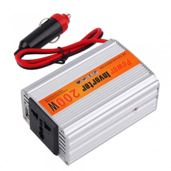 INVERSOR DE CORRIENTE PARA COCHE 12V A 220V CON PUERTO USB | 200W
