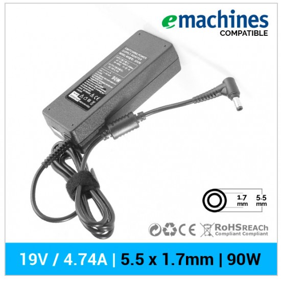 CARGADOR EMACHINES COMPATIBLE | G420 | G525 | G730 SERIES EMACHINES 00031C