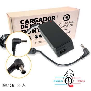 CARGADOR FUJITSU COMPATIBLE | 19V / 3.16A | 6.5 x 4.4mm | 60W