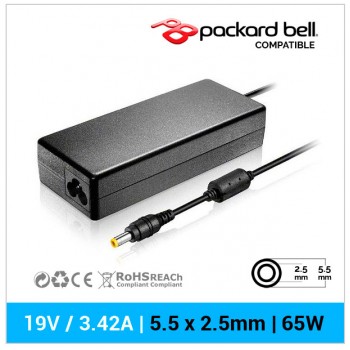 CARGADOR PACKARD BELL COMPATIBLE | 19V / 3.42A | 5.5 x 2.5mm