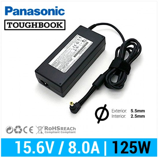 CARGADOR PANASONIC COMPATIBLE | 15.6V / 8.0A | 5.5 x 2.5mm | 125W PANASONIC TOUGHBOOK 07642M