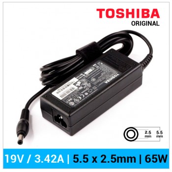 CARGADOR TOSHIBA ORIGINAL | 19V / 3.42A | 5.5 x 2.5mm