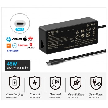 CARGADOR COMPATIBLE 45W TIPO C