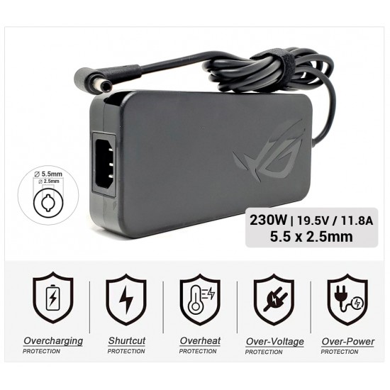 CARGADOR ASUS ORIGINAL | 19.5V / 11.8A | 5.5 x 2.5mm | 230W ASUS 12734