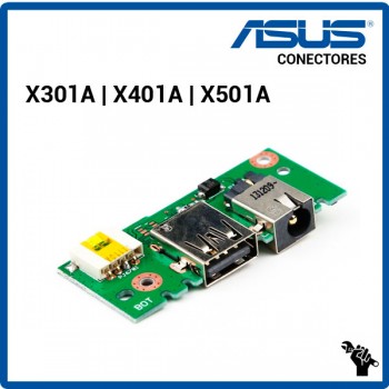 CONECTOR CORRIENTE Y USB EN PLACA | ASUS X301A | X401A | X501A