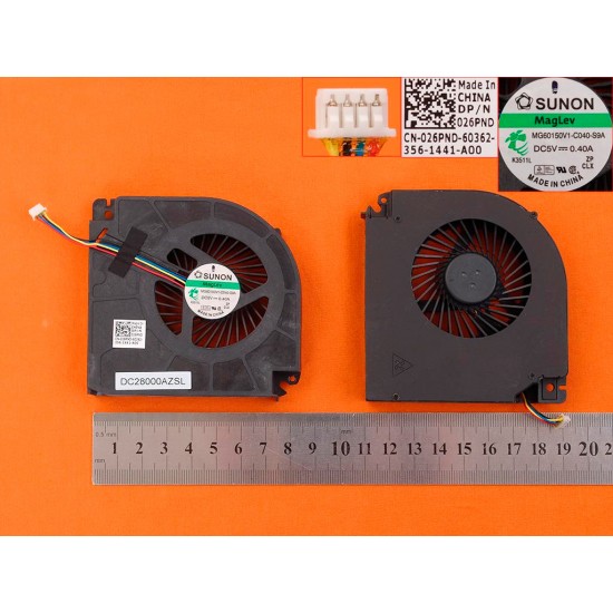 VENTILADOR CPU DELL PRECISION M6700 SERIES | 026PND DC28000AZSL MG60150V1-C040-S9A DC28000AZSL DELL 07623