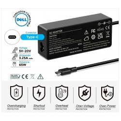 CARGADOR DELL COMPATIBLE 65W TIPO C