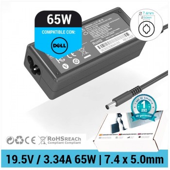CARGADOR DELL COMPATIBLE | 19.5V / 3.34A | 7.4 x 5.0mm | 65W