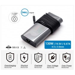 CARGADOR DELL 130W ORIGINAL · 19.5V / 6.67A · 4.5 x 3.0mm