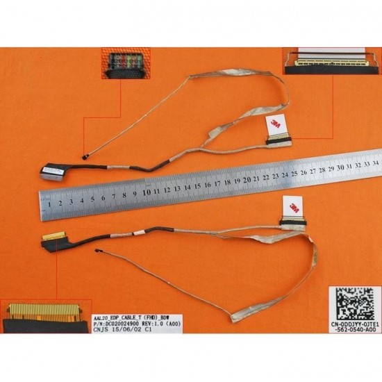 CABLE DE PANTALLA DELL INSPIRON 15 5555 5558 5559 SERIES | DDJYY 0DDJYY AAL20_EDP_CABLE_T(FHD)_BDW DC020024900 DELL 11484