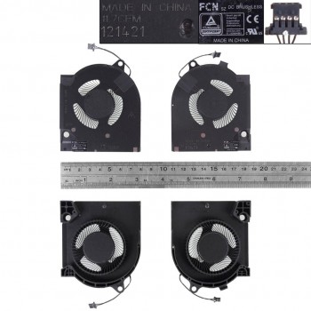PAR DE VENTILADORES CPU + GPU DELL G15 5520 GTX 3070 SERIES