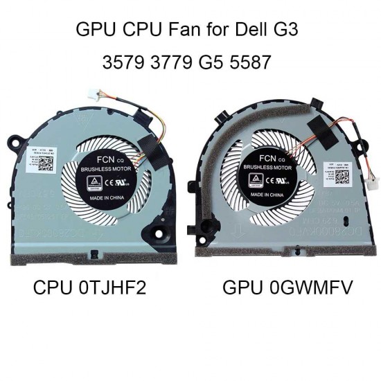 PAR DE VENTILADORES CPU+GPU DELL G3 3579 3779 G5-5587 15 5587 SERIES | 0TJHF2 0GWMFV DELL 31922