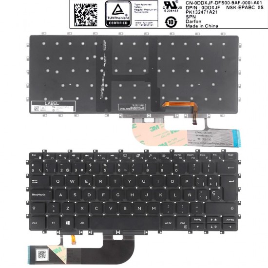 TECLADO ESPAÑOL DELL XPS 9575 7590 SERIES RETROILUMINADO | 0DDXJF