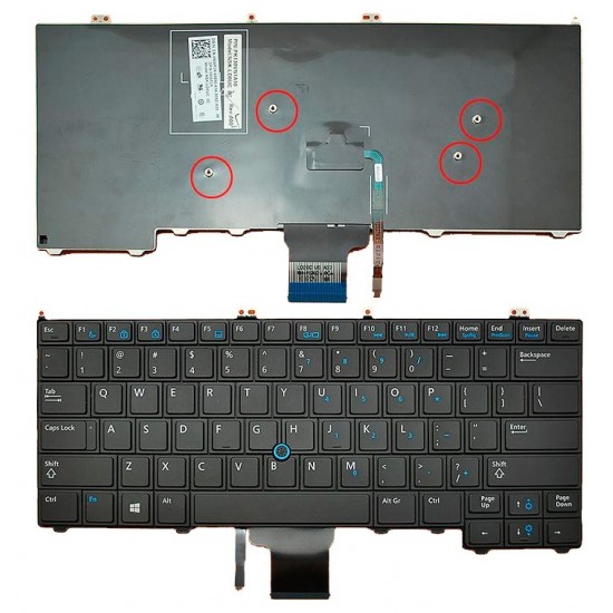 TECLADO DELL LATITUDE 14 E7420 E7240 E7440 SERIES CON POINT STICK Y CON RETROILUMINACIÓN