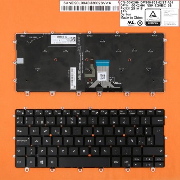 TECLADO DELL XPS 13 9365 9360 SERIES RETROILUMINADO | 0GK2HH PK131QS1A15 NSK-EG0BC
