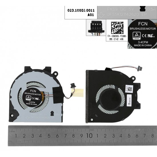 VENTILADOR CPU DELL INSPIRON 14 5480 5482 5488 15 5580 5588 SERIES | 0G0D3G DELL 11220