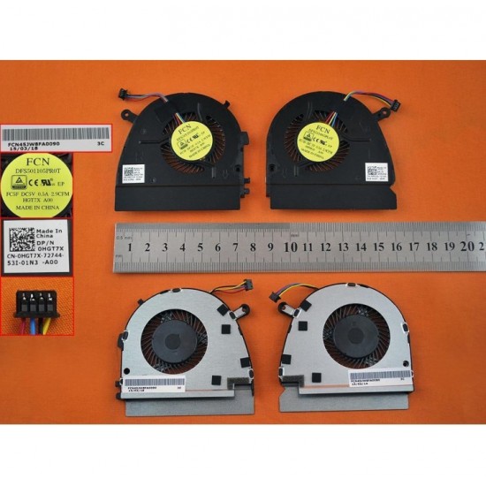 PAR DE VENTILADORES DELL VOSTRO 5460 V5460 V5470 5470 SERIES | DFS531005PL0T 0PPD50 DFS501105PR0T 0HGT7X DELL 08253