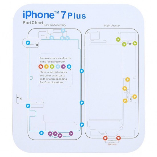 PATRON DE DESMONTAJE MAGNETICO PARA IPHONE X 8 8P 7 7P 6 6S 6P 6SP OEM 09038