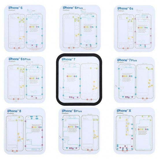 PATRON DE DESMONTAJE MAGNETICO PARA IPHONE X 8 8P 7 7P 6 6S 6P 6SP OEM 09038