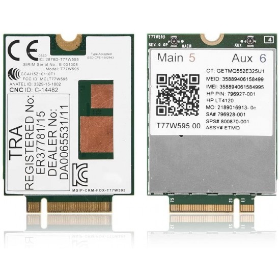 TARJETA 4G WWAN HP SNAPDRAGON X5 LTE T77W595 | 800870-001 796928-001 HP 10924
