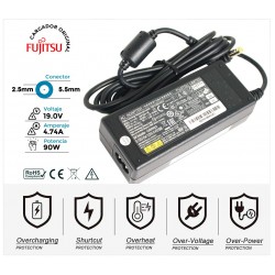 CARGADOR FUJITSU ORIGINAL | 19V / 4.74A | 5.5 x 2.5mm  | 90W