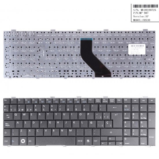 TECLADO ESPAÑOL FUJITSU LIFEBOOK A530 AH530 SERIES FUJITSU 03577M