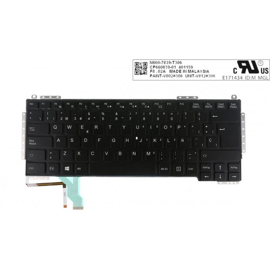 TECLADO ESPAÑOL FUJITSU LIFEBOOK S904 S935 S936 S937 T904 T935 T936 SERIES | RETROILUMINADO FUJITSU 10242